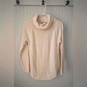 New Loft Outlet Ivory Cream Cowl Neck Ribbed Sweater Small Petite